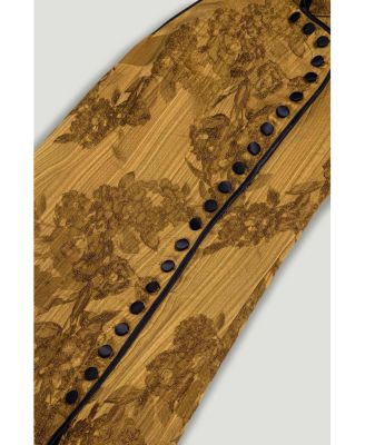 Women's High-Neck Button-Detail Midi Dress