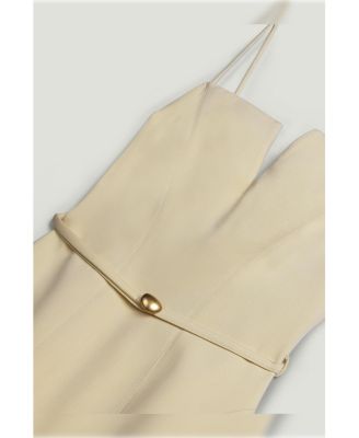 Women's Strappy Belted Midi Dress