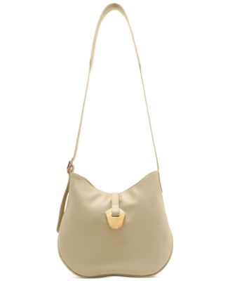 Sabrina Small Leather Snap Button Crossbody Handbag