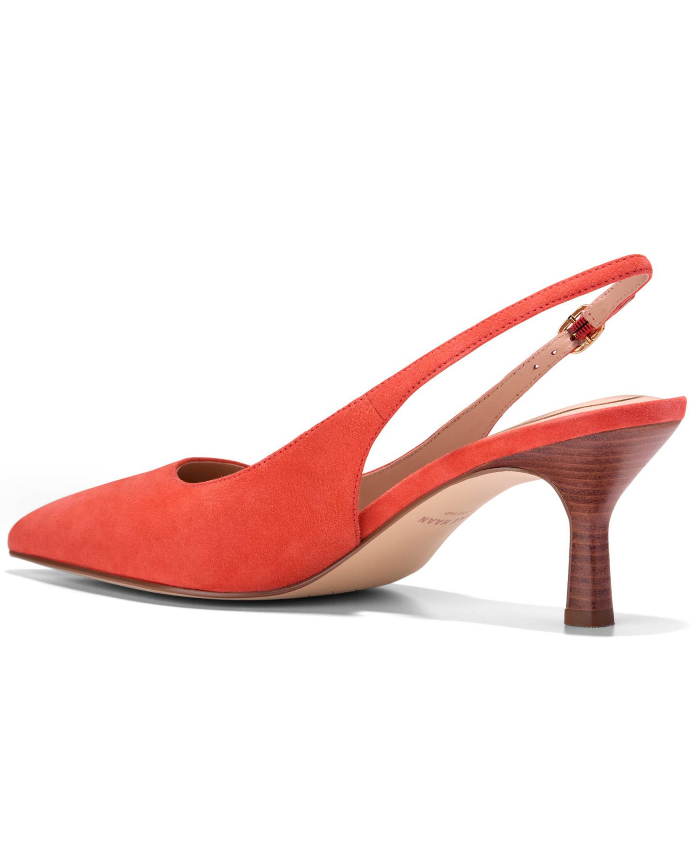 Женские туфли Cole Haan Hansell Slingback Pumps, цвет: Инжирный замшевый — фото 3