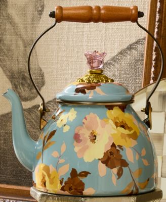 Wild Rose Slate 3-Quart Tea Kettle