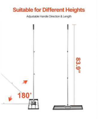 Lawn Leveling Rake, 30x10 in, Carbon Steel, Adjustable Height for Yard Use
