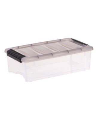 USA 6 Quart Stack and Pull Clear Storage Box, 12 Pack