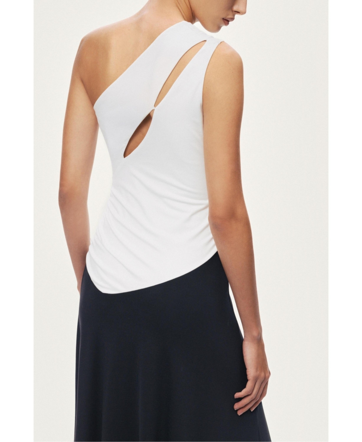 Nocturne Women's One-Shoulder Contrast Maxi Dress