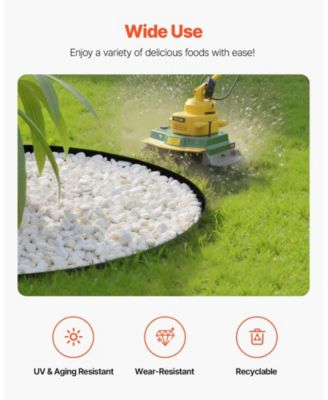 Landscape Edging, 20 ft x 2 in, Flexible Garden Border with 120 Spikes, UV-Resistant