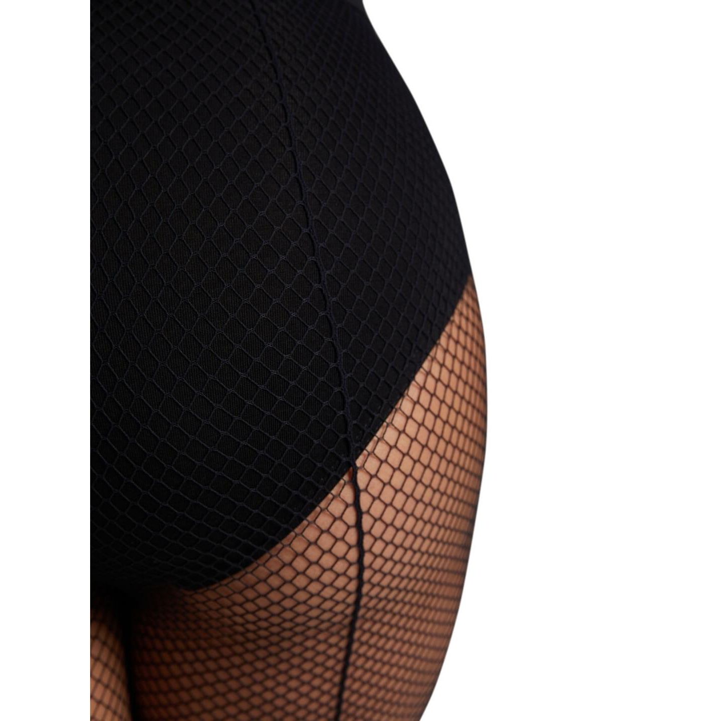 Женские классические колготки в сетку Capezio со швом, цвет: Чёрный — фото 4