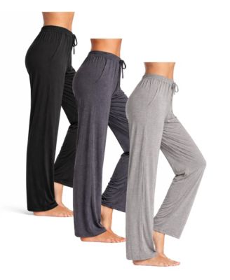 Women's Loose Fit Classic Lounge Pants-3 Pack