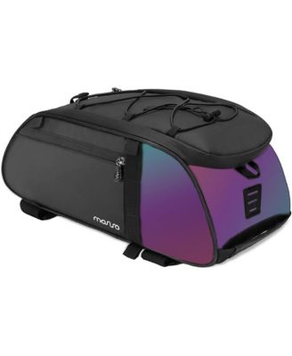 Waterproof Bike Rack Bag with Reflective Tail, Bicycle Rear Seat Trunk Storage with Shoulder Strap for Commuting Travel Cycling