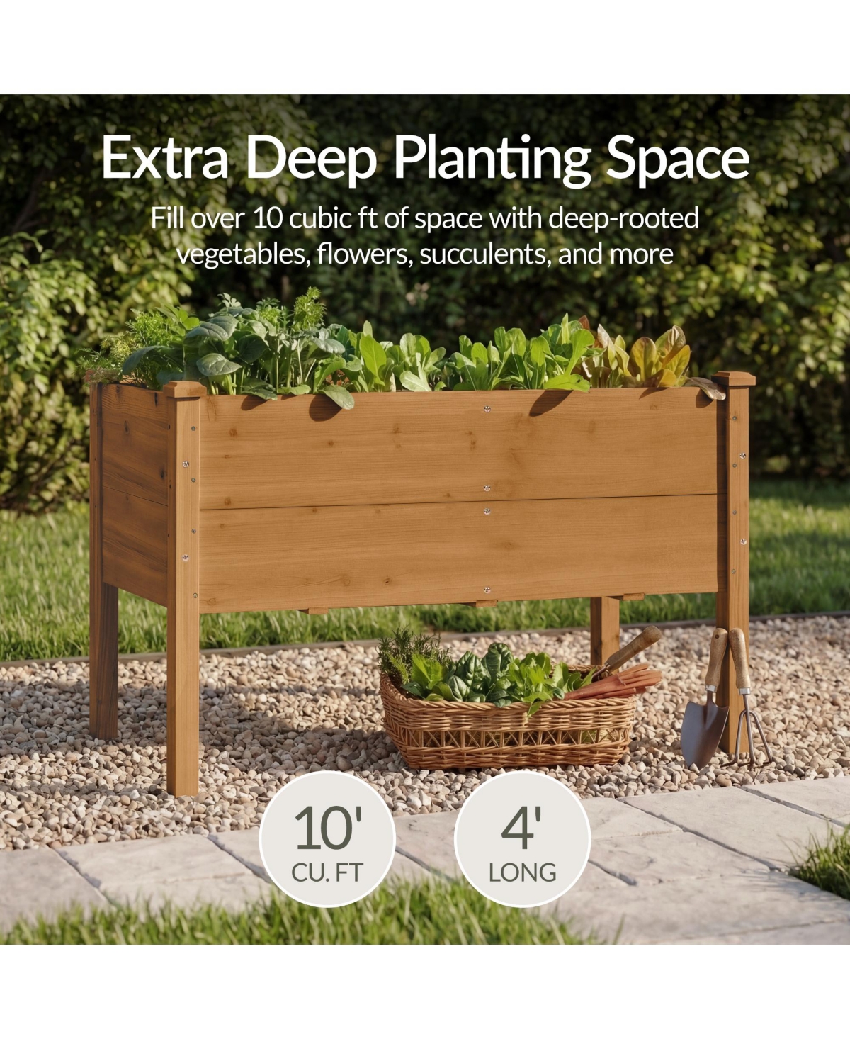 Best Choice Products Raised Garden Bed, Extra Deep 16" Depth