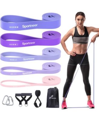 5 Level Resistance Training Pull Up Bands Set with Handles and Door Anchor