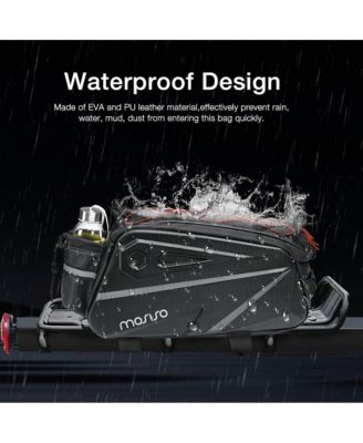 Bike Rear Rack Bag 14L Waterproof Trunk Bag with Shoulder Strap, EVA Cycling Storage Pouch for Commuting, Travel and Outdoor Use