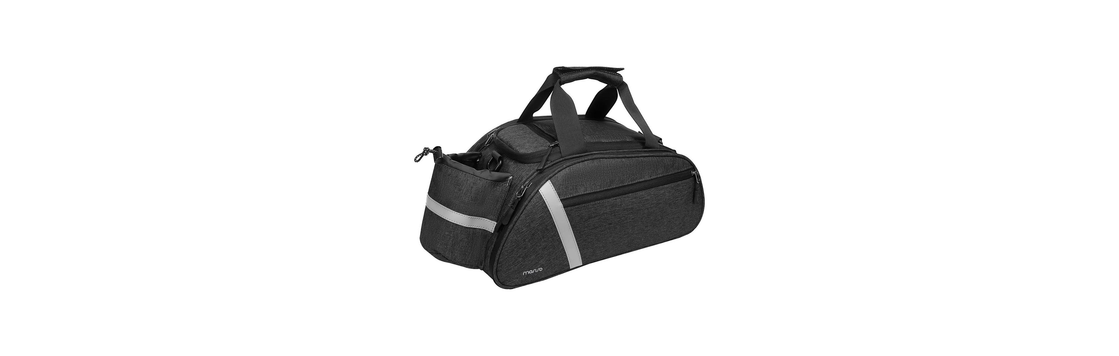 Aoligeijs Bike Rack Bag Waterproof Bicycle Trunk Bag Rear Seat Pannier with Shoulder Strap Reflective Cycling Storage for Commuting Travel