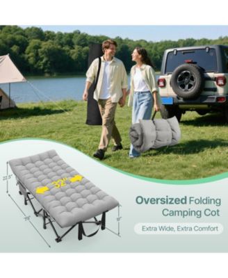 Folding Camping Sleeping Mattress Portable Heavy Duty Pillow Oxford Carry Bag Adults Travel Nap