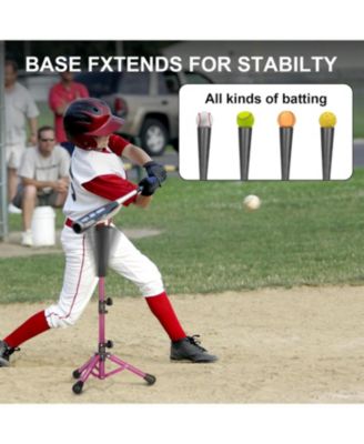Baseball Tee Batting Tee Softball Tee Portable Travel Hitting Tee,Easy Adjustable Height,Stable Tripod Stand