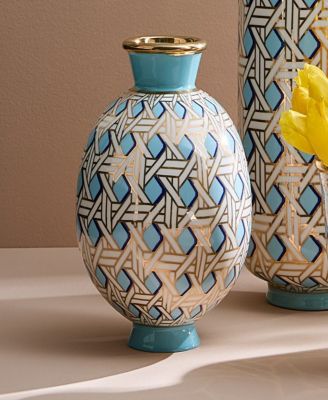 Basketweave 60 oz. Round Vase