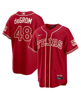 Men's Jacob DeGrom Red Texas Rangers 2026 City Connect Stadium Jersey