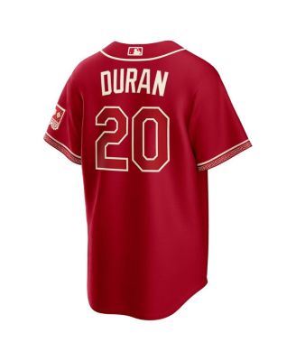 Men's Ezequiel Duran Red Texas Rangers 2026 City Connect Stadium Jersey