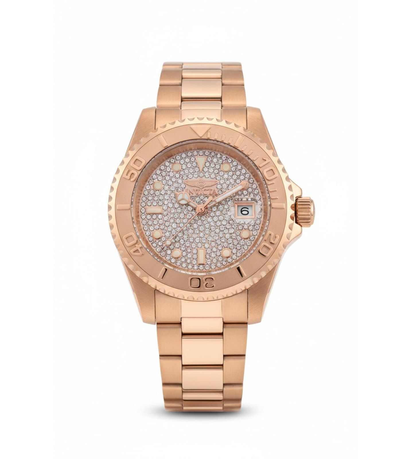 Мужские часы Invicta 50289 Pro Diver Quartz PC32S Dial, цвет: Розовый золотой — фото 1
