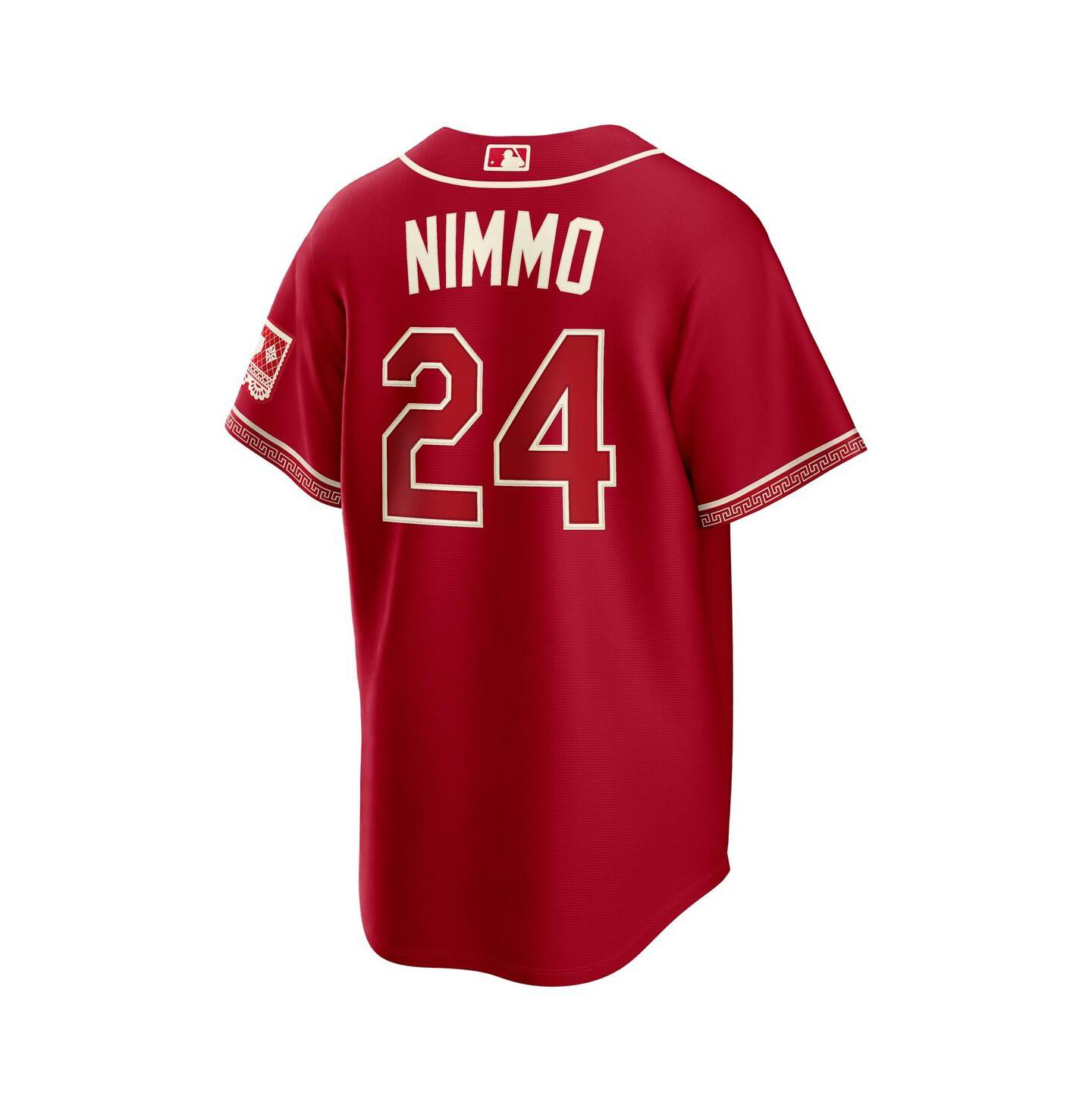 Мужской топ Nike Brandon Nimmo Red Texas Rangers 2026 City Connect Stadium Jersey — фото 3