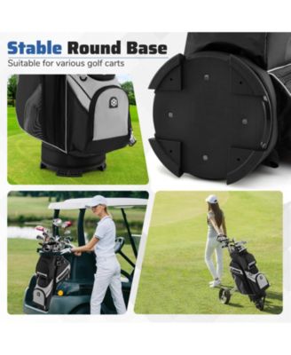 Golf Cart Bag Molded Lock Top Golf Bag w/14-Way Full Length Dividers 11 Pockets