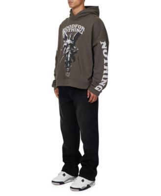 Men's Boxy Washed Statue Print Hoodie
