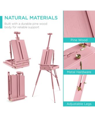 French Easel, 32pc Beginners Kit Portable Wooden Adjustable Tripod  w/ Paint Supplies