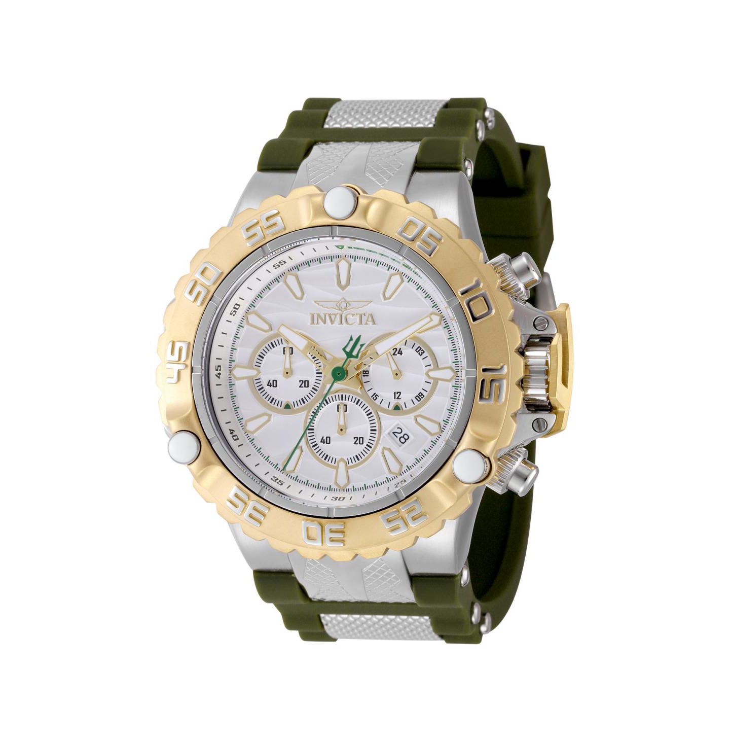 Мужские часы Invicta 48554 Subaqua Quartz VD53 Dial, цвет: Зелёный / Стальной — фото 3