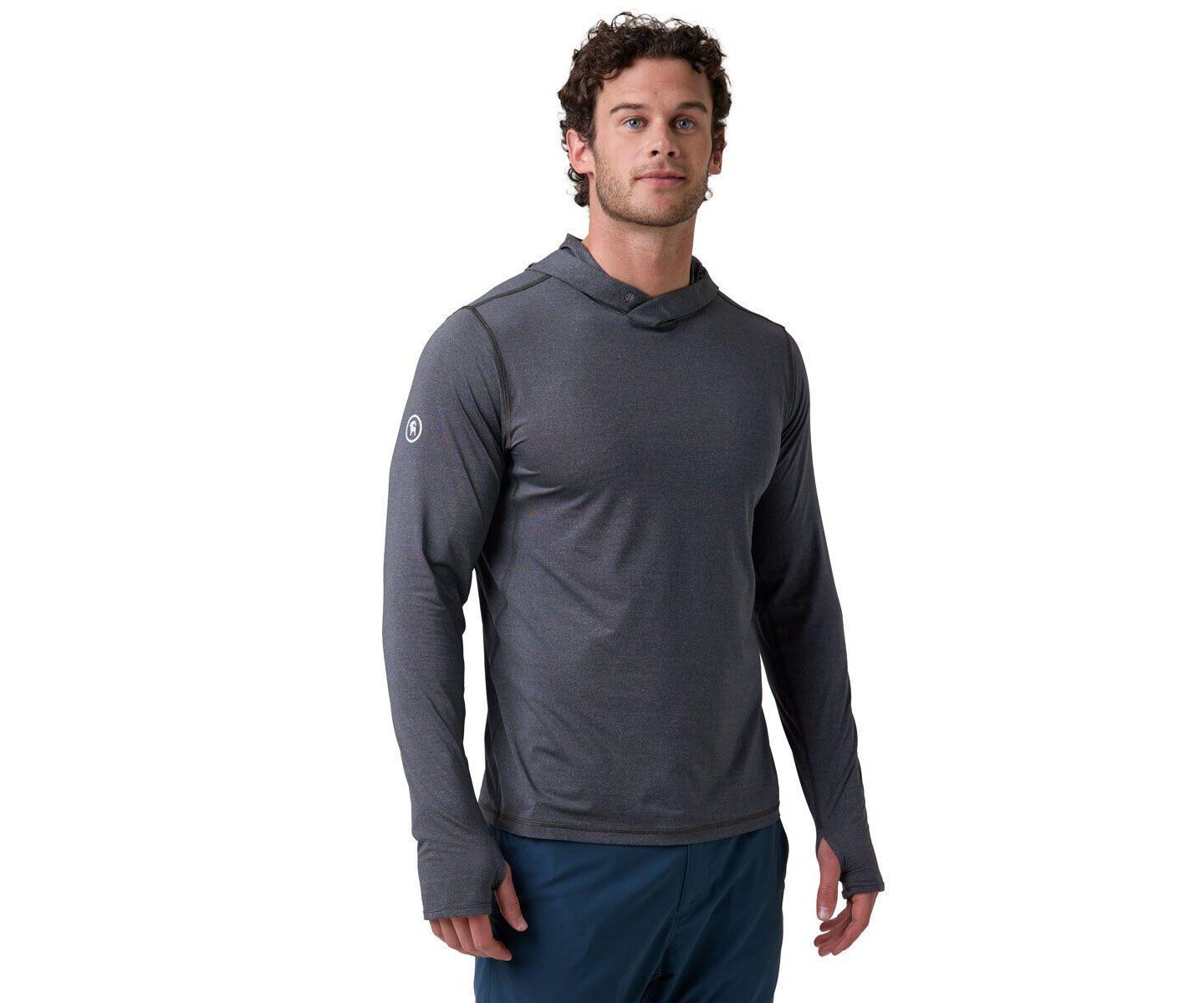 Мужское худи Backcountry Tahoe Pro LT Sun Performance Shirts Long Sleeve, цвет: Чёрный — фото 1