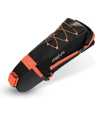 Large Capacity Bike Seat Bag 12L Bicycle Saddle Bag Under Seat Storage with Reflective Strip for Commuting Touring Road Mountain Cycling