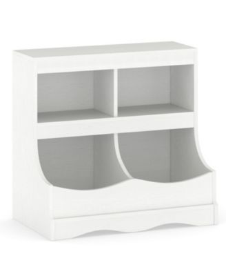 4-Cubby Kids Bookcase and Toy Organizer with Spacious Countertop