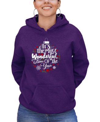 Women's Christmas Ornament Word Art Hooded Sweatshirt