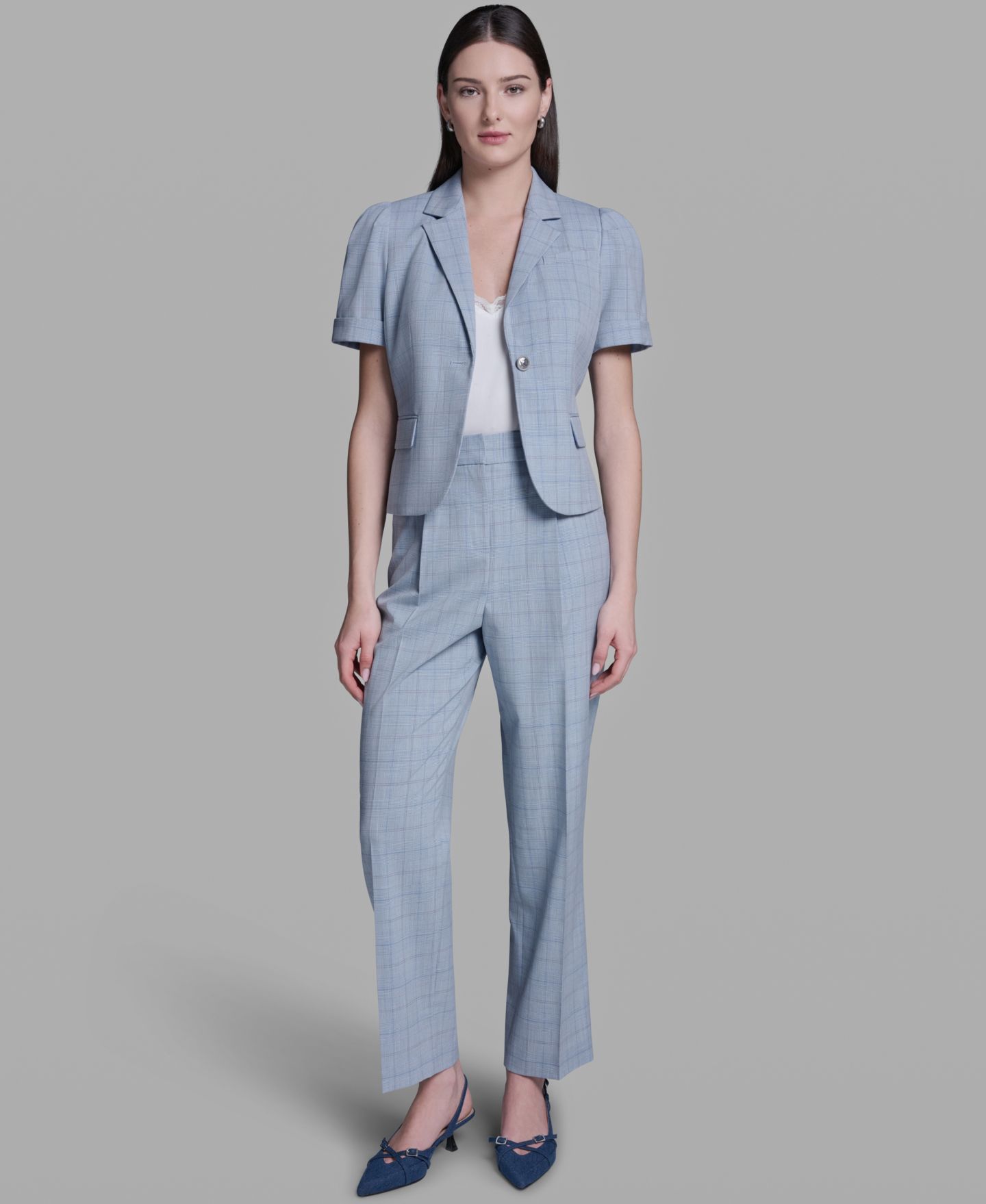 Женский пиджак BCBG Notch Collar Blazer, цвет: Светлый разноцветный — фото 2