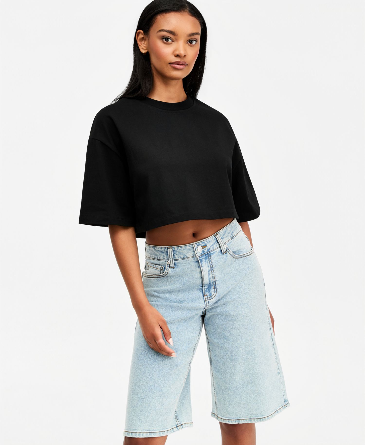 Women's Heavyweight Cropped Cotton T-Shirt
