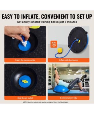 Half Balance Ball Trainer 660 lbs with Foot Pump