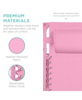 Folding Zero Gravity Recliner Patio Lounge Chair w/ Canopy Shade, Headrest, Tray