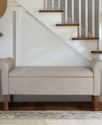 Aubrey 46" Upholstered Storage Bench