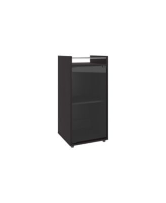Compact Minibar Cabinet with 2 Doors and Open Shelf