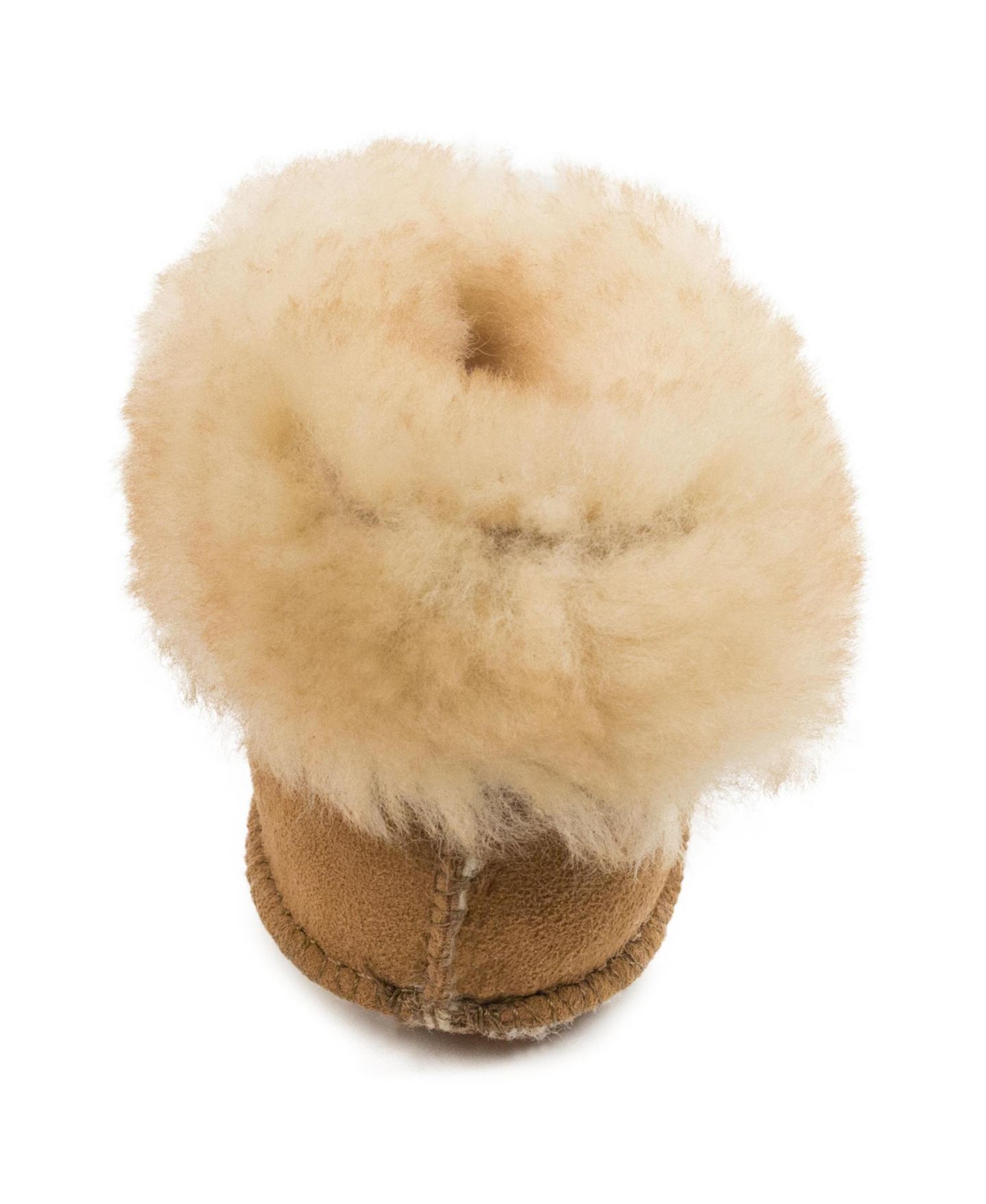 Ботинки Minnetonka Suede Sheepskin Booties для малышей, цвет: Рыжевато-коричневый — фото 4