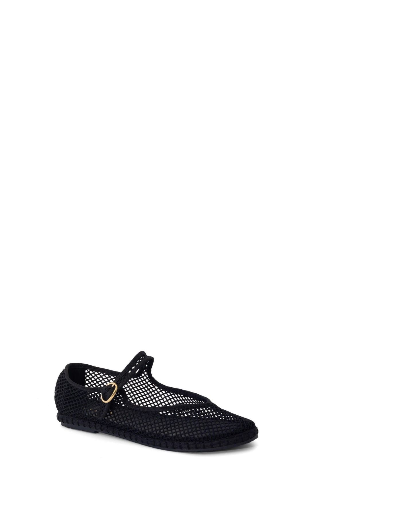 Женские балетки Therapy Australia Alicante Round Toe Mary jane ballet flats, цвет: Чёрный сетчатый — фото 1