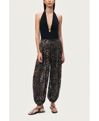 Women's Deep V Halter Detail Blouse