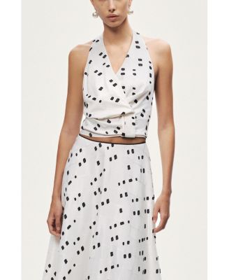 Women's Printed Halter Blouse