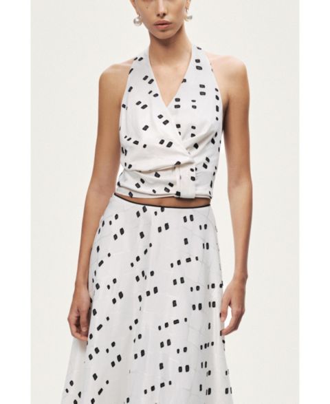 Женская блузка NOCTURNE Printed Halter, цвет: Разноцветный