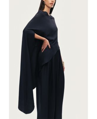 Women's Draped Cape Blouse