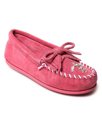 Little Girls Kids' Thunderbird Animikii Suede Beaded Moccasins
