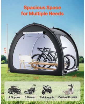 Outdoor Bike Storage Tent for 4 to 5 Bicycles with Dual Doors