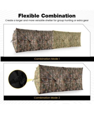 See-Through Pop-Up Hunting Blind with Dog Door for 1-3 People