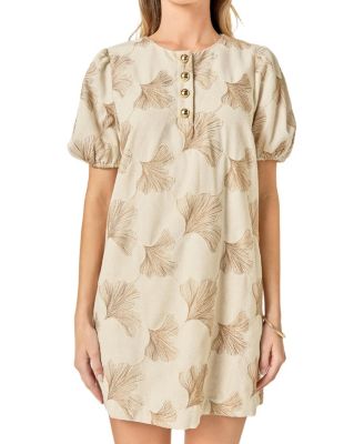 Women's Embroidery detail mini dress