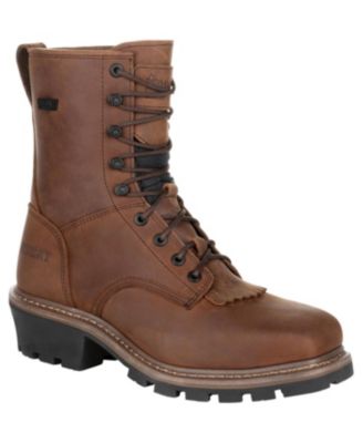 Men's Square Toe Logger Waterproof Work Boot