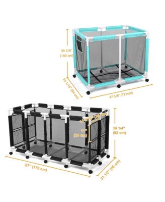 2PCS Extra Large Mesh Pool Storage Bins w/ Mesh Cover Net for Pool Floats