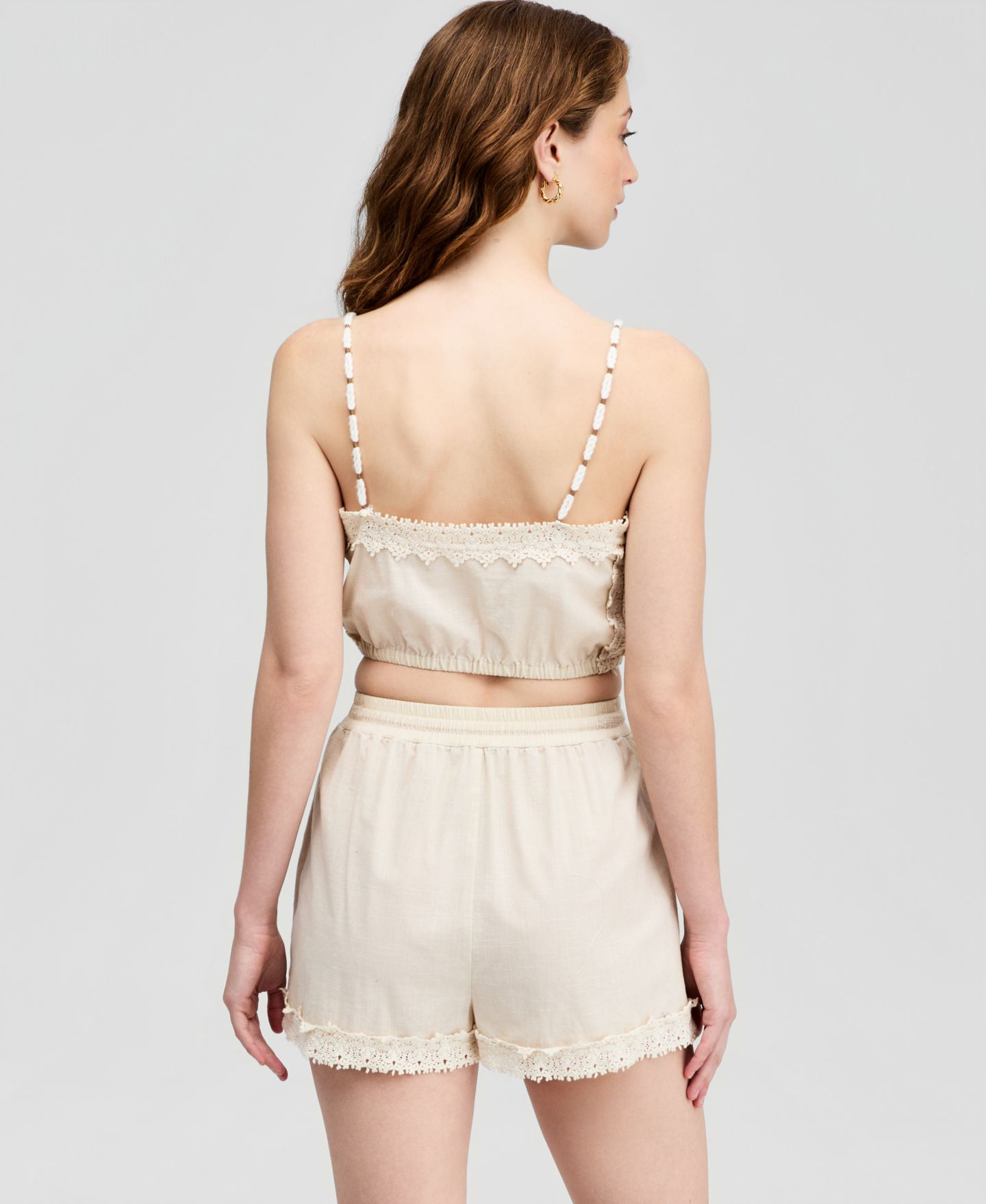 Женский топ And Now This Floral Embroidered Crop, цвет: Palomino — фото 4